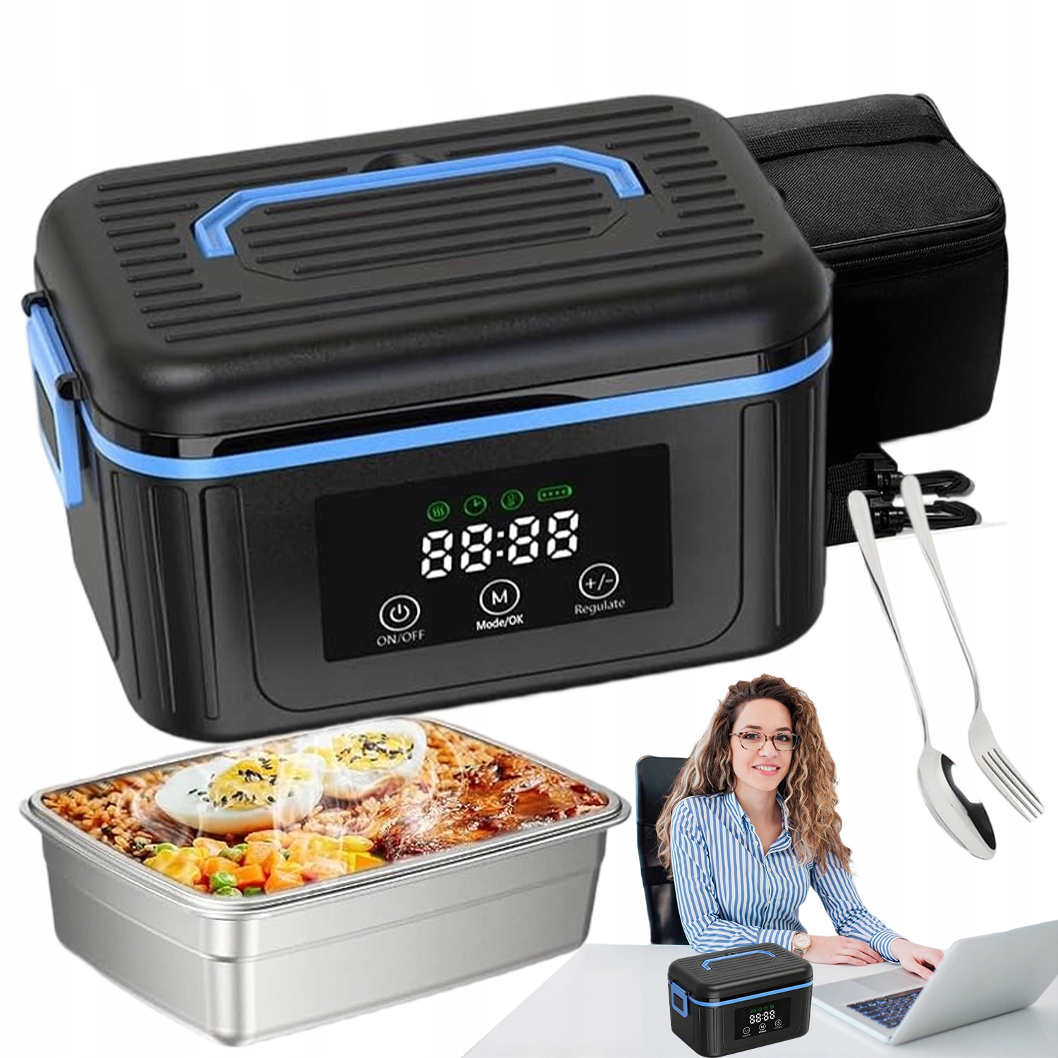 Elektrický Vyhřívaný Obědový Box, Přenosná Nádoba Na Jídlo, Oběd, 1.5 L