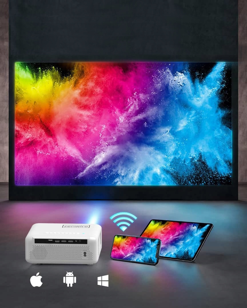 Projektor Rzutnik Full HD 4K 9000lm WiFi Android TV Autokeystone Bluetooth Żywotność lampy w trybie normalnym 300000 h