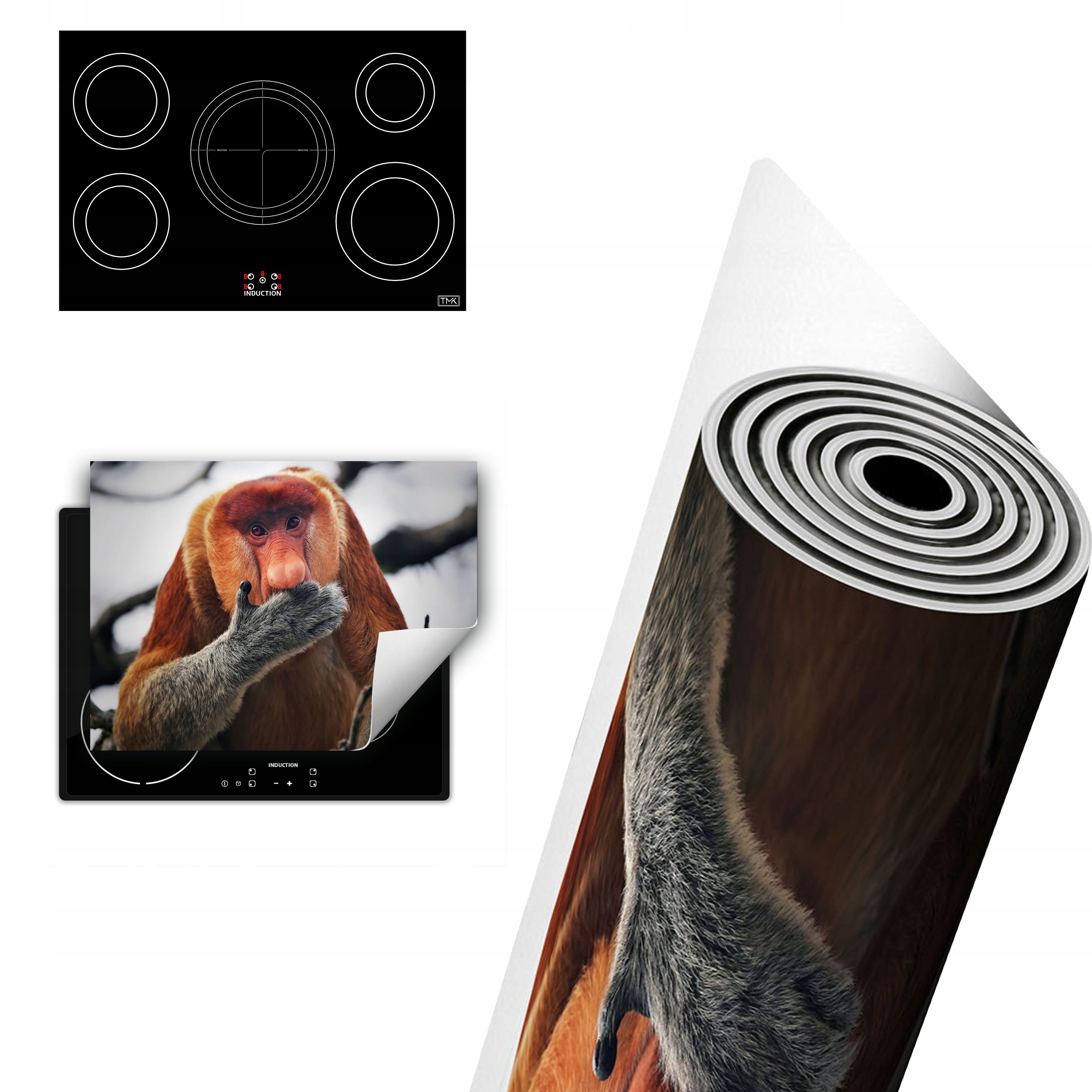 Vinylová Ochrana Na Indukci Pracovní Desky 80x52 Opice