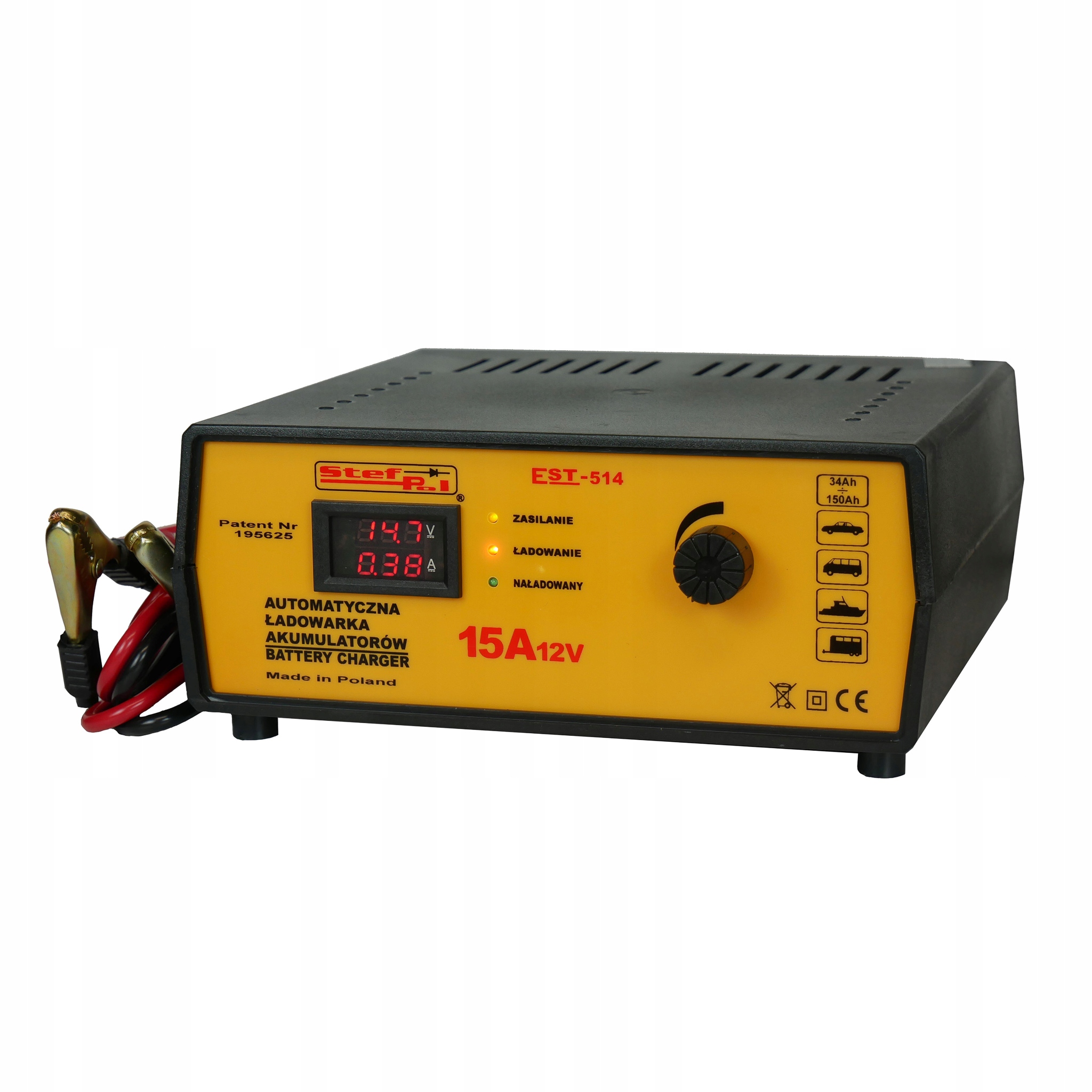 Ładowarka automatyczna EST-514 12V/15A