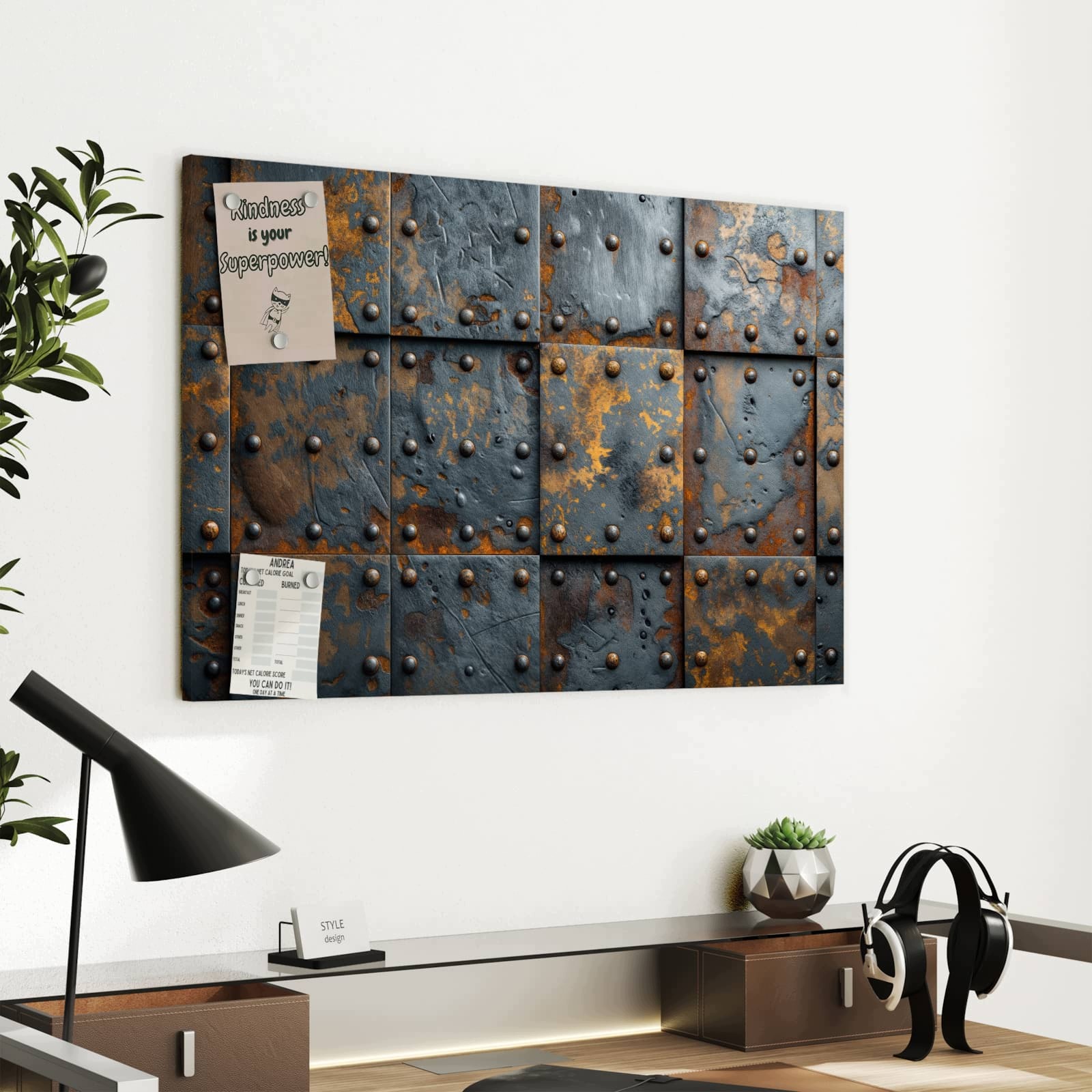 Magnetická tabule Desky želazne Vintage 60 × 40 cm