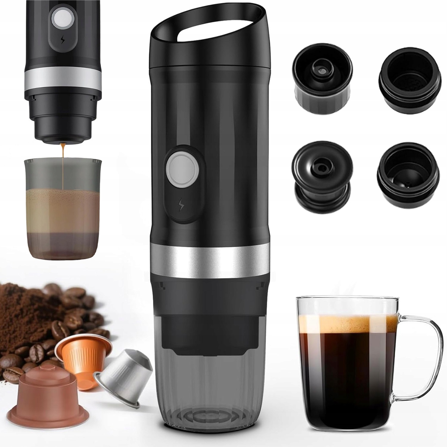 Přenosný Espresso Kávovar Bezdrátový Cestovní Usb Do Auta