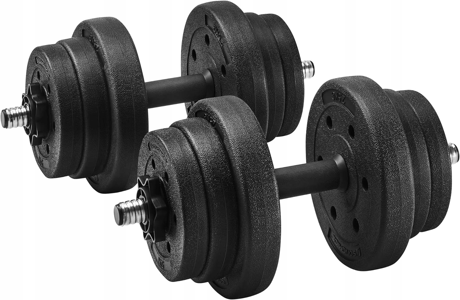 Hantle Regulowane Zestaw Bitumiczne 2x10kg 20kg Songmics Solidne Gryfy Pe