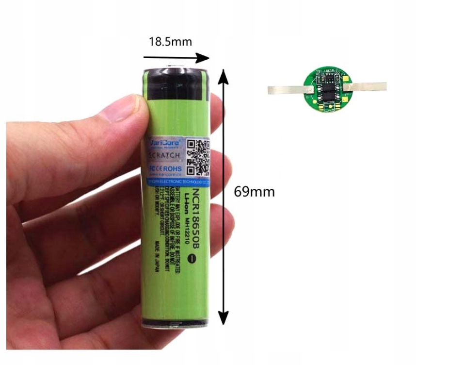

Panasonic li-Ion 3400mAh NCR18650B +zabezpieczenie