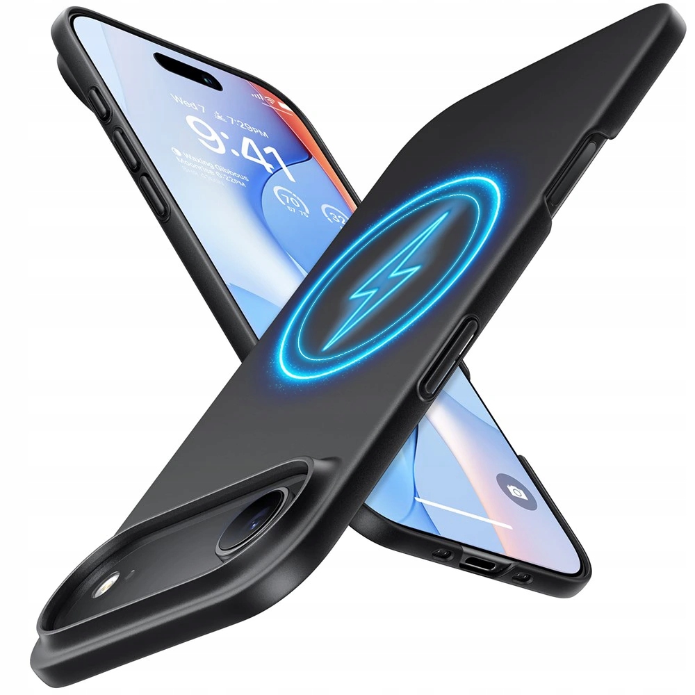 Torras ochronne etui SlimFit MagSafe Series do iPhone 17 Air – czarne
