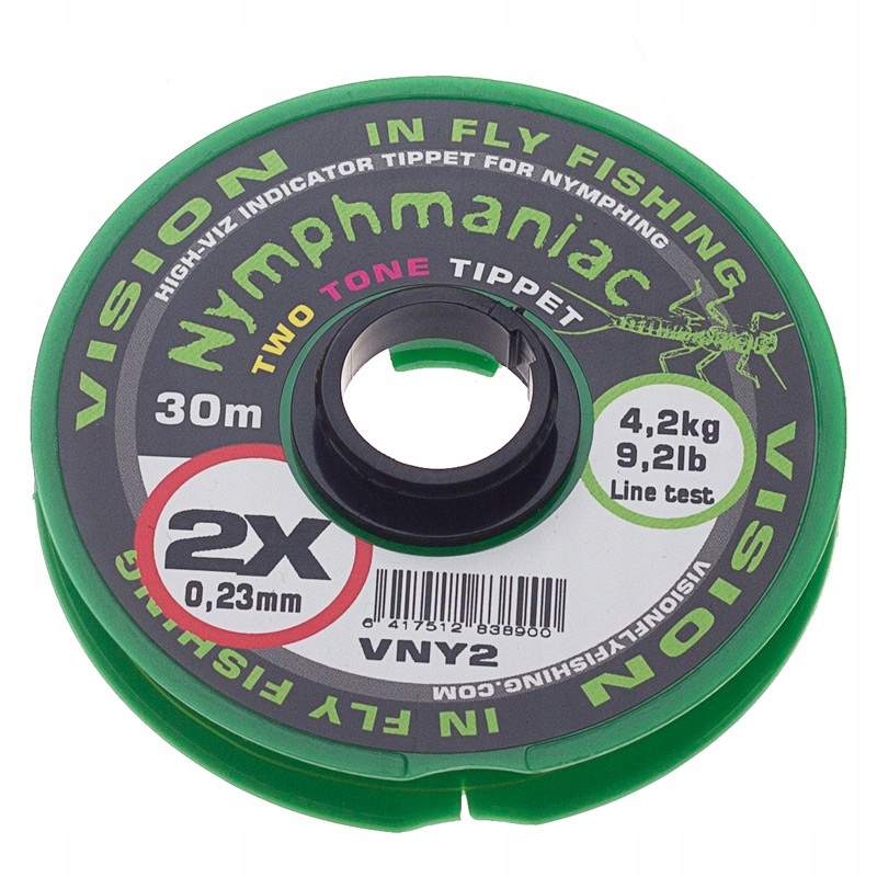 Żyłka Nymphmaniac Two Tone kolorowa Do Nimfy met. żyłkowa Vision 1X- 0,26mm