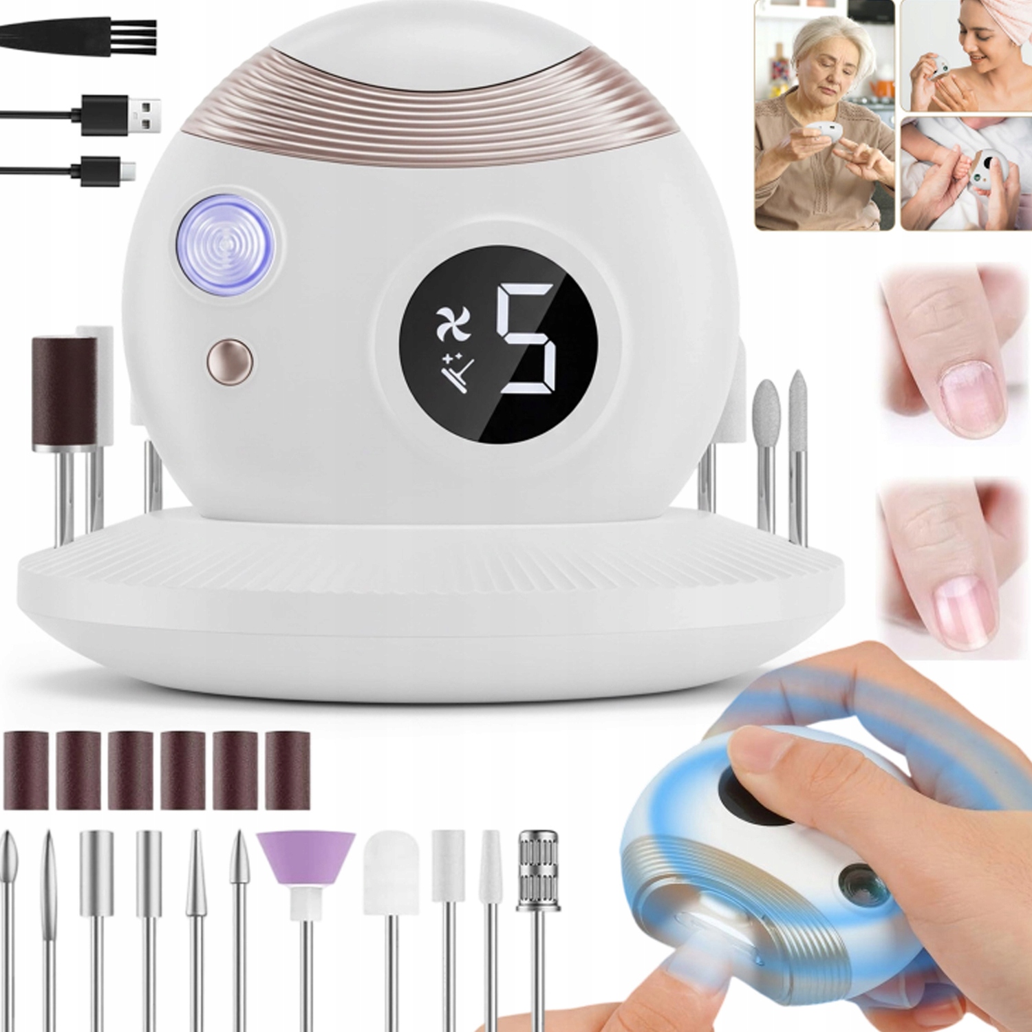 Elektrický Kleštičky Na Nehty, Tichý Zastřihovač, Snadné Použití Pro Všechno