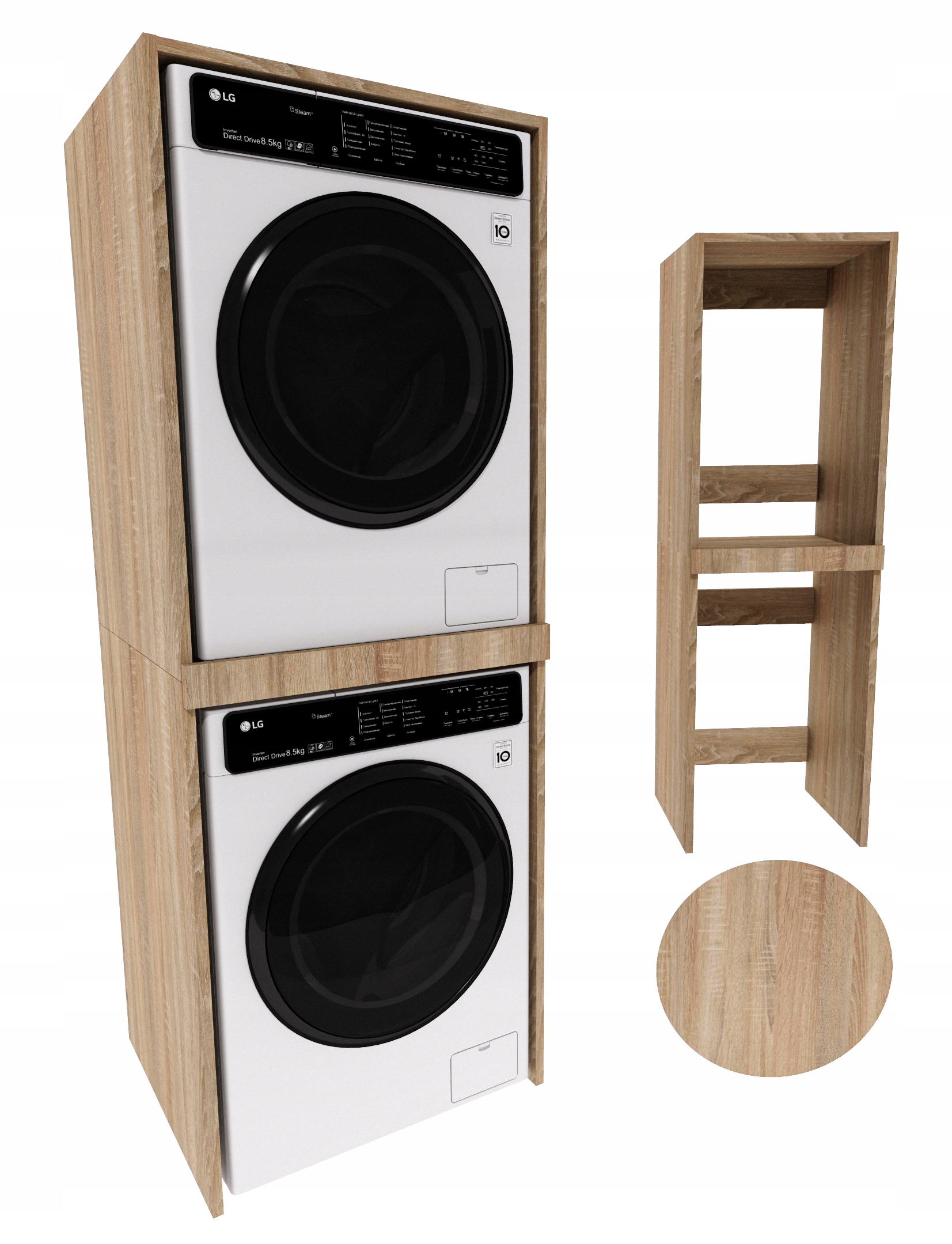 Skříňka na pračku sušička koupelny regál sloupek pračka sušička sonoma