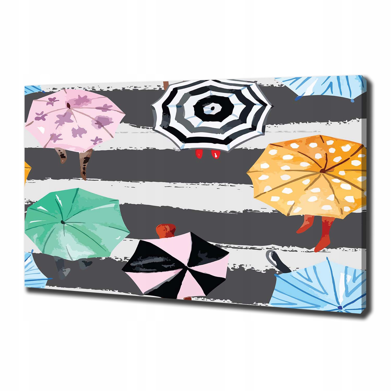 

Foto obraz na płótnie Kolorowe parasole 100x70 cm