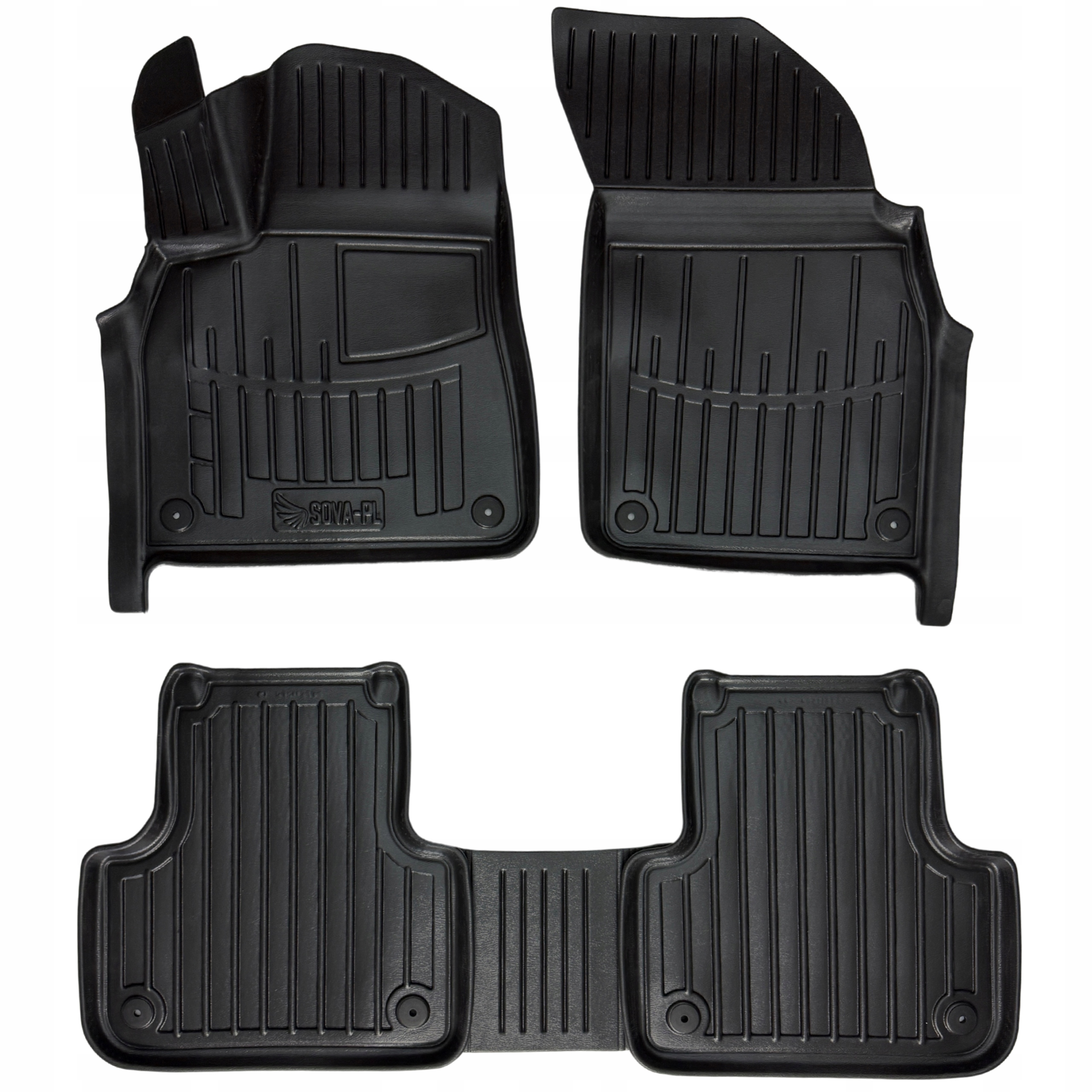 Dywaniki gumowe 3D do Audi Q7 II 4M (od 2015) 1 i 2 rząd