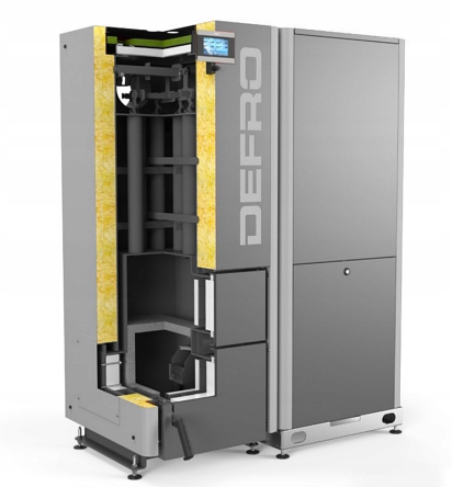 Kocioł na pellet Defro Gamma 20 kW Materiał stalowy
