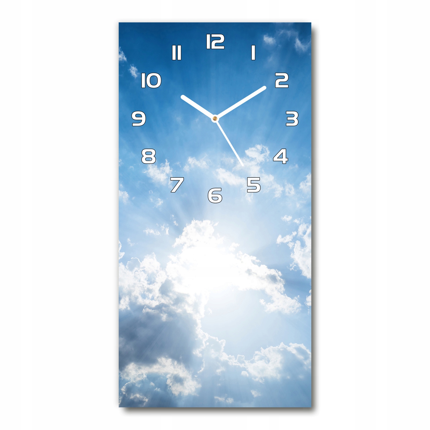 

Zegar ścienny cichy Chmury na niebie 30x60 pionowy