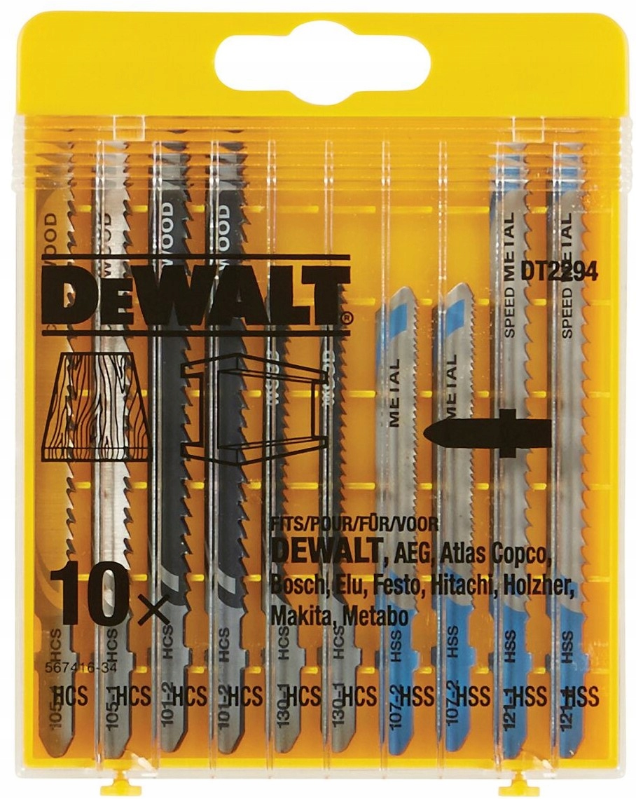 

Dewalt Brzeszczoty Do Drewna I Metalu 10SZT DT2294
