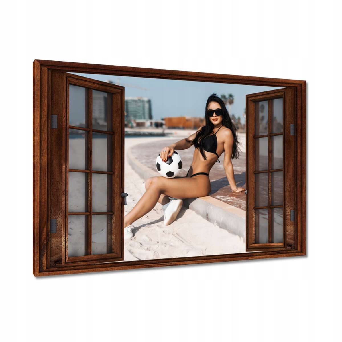 Obrazy 120x80 Holka s fotbalovým míčem