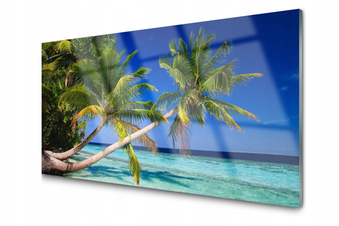 

Panel szklany dekor Palma Drzewo Morze 120x60