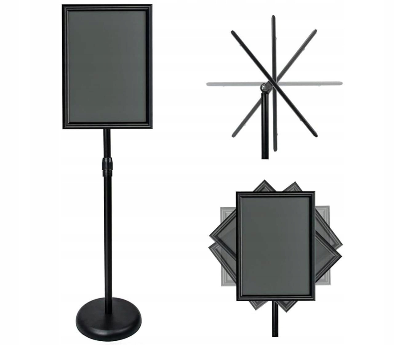 Stojak Informacyjny A4 Potykacz na plakat Czarny Stojak Na Reklamę Menu