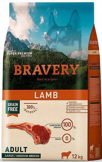 Bravery Adult Medium Large Lamb Karma Z Jagnięciną Dla Psa 12kg