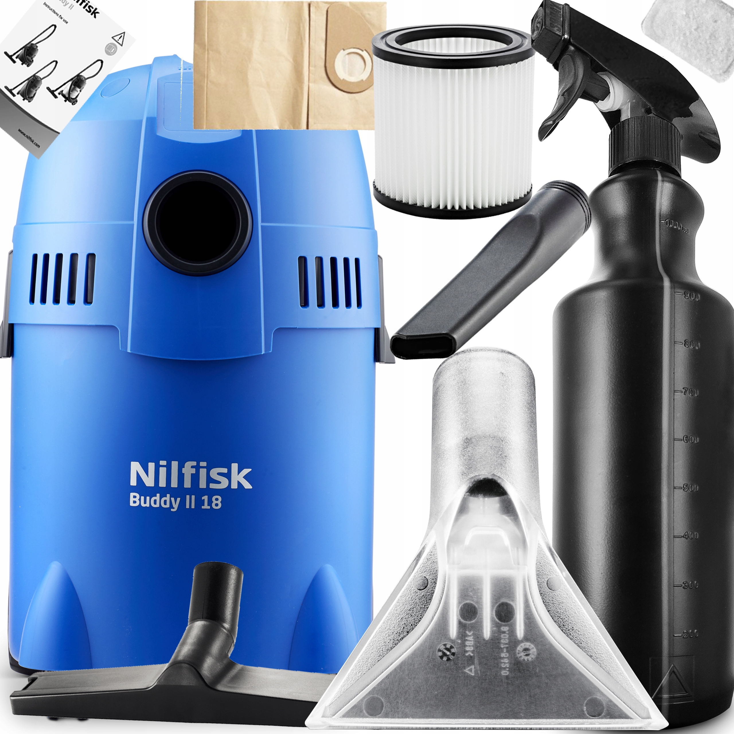 

Odkurzacz Nilfisk Buddy II 18L Zestaw Piorący Plus