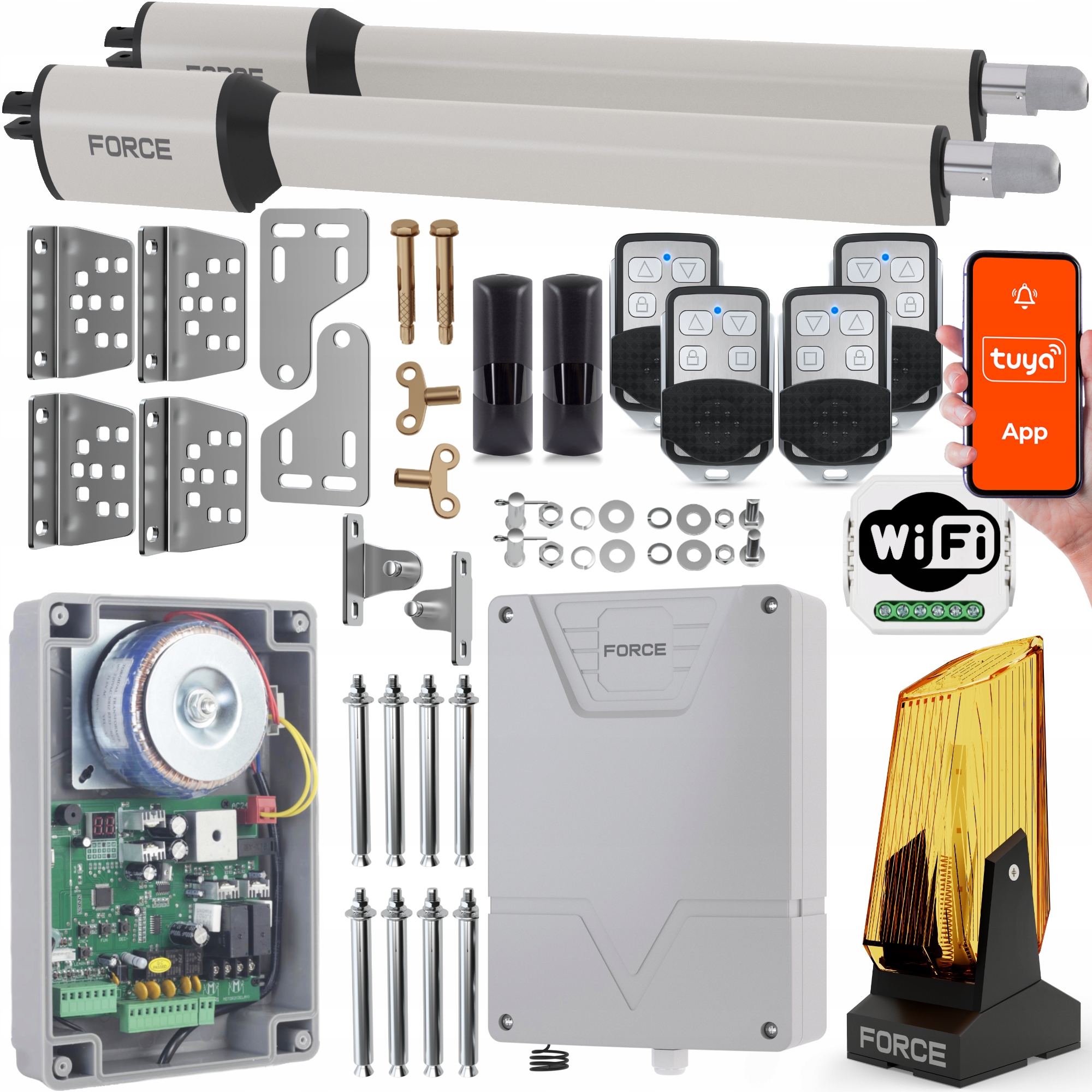Zestaw do bramy skrzydłowej Force SW300 Ls Krańcówki 2x3m 600 kg WiFi