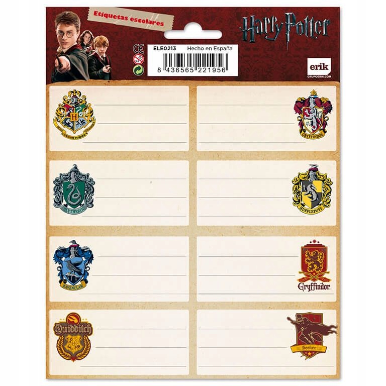 

Naklejki na zeszyt 16 sztuk Harry Potter zestaw