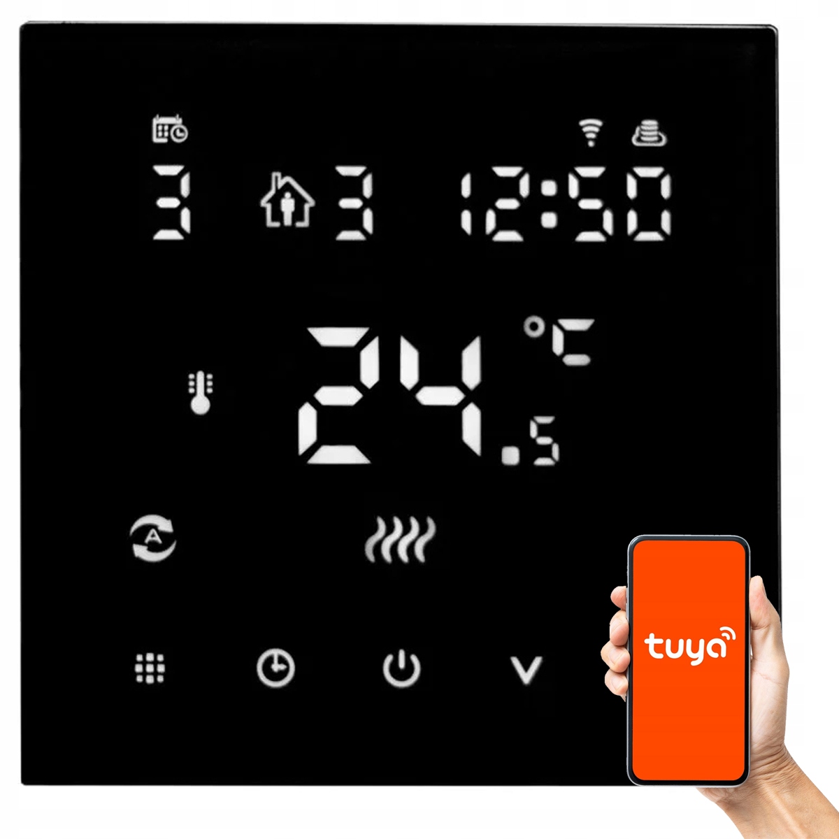 Regulátor Týždenného Izbového Termostatu Wifi 2YA Tuya Auraton
