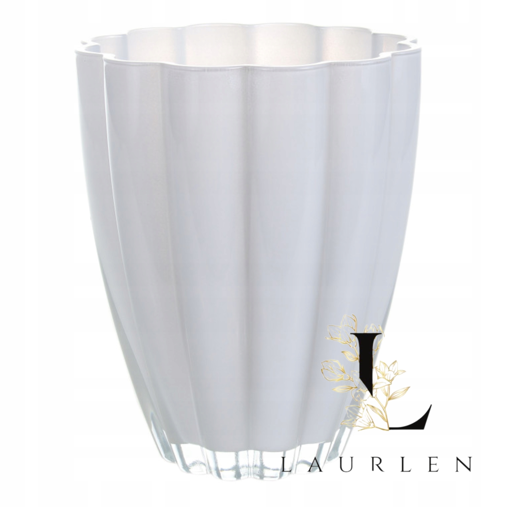 STORCZYK SZKŁO DONICZKA OSŁONKA SZKLANA GLAMOUR BIAŁY 13 cm