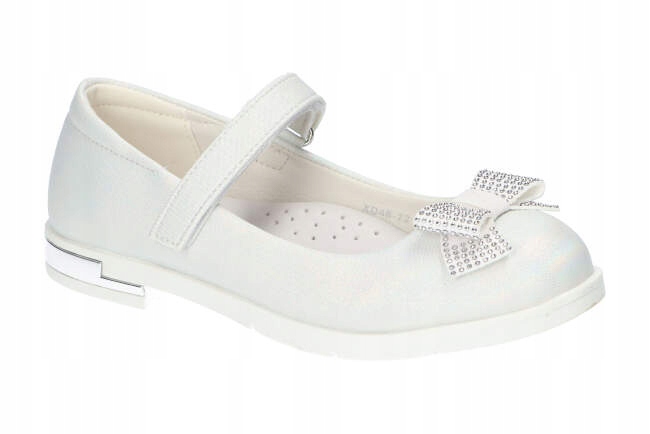 

American XD48 Balerinki Buty Dziecięce Rzep Wh 35