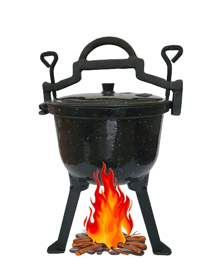 Kociołek myśliwski żeliwny emaliowany 5l KlonBerg