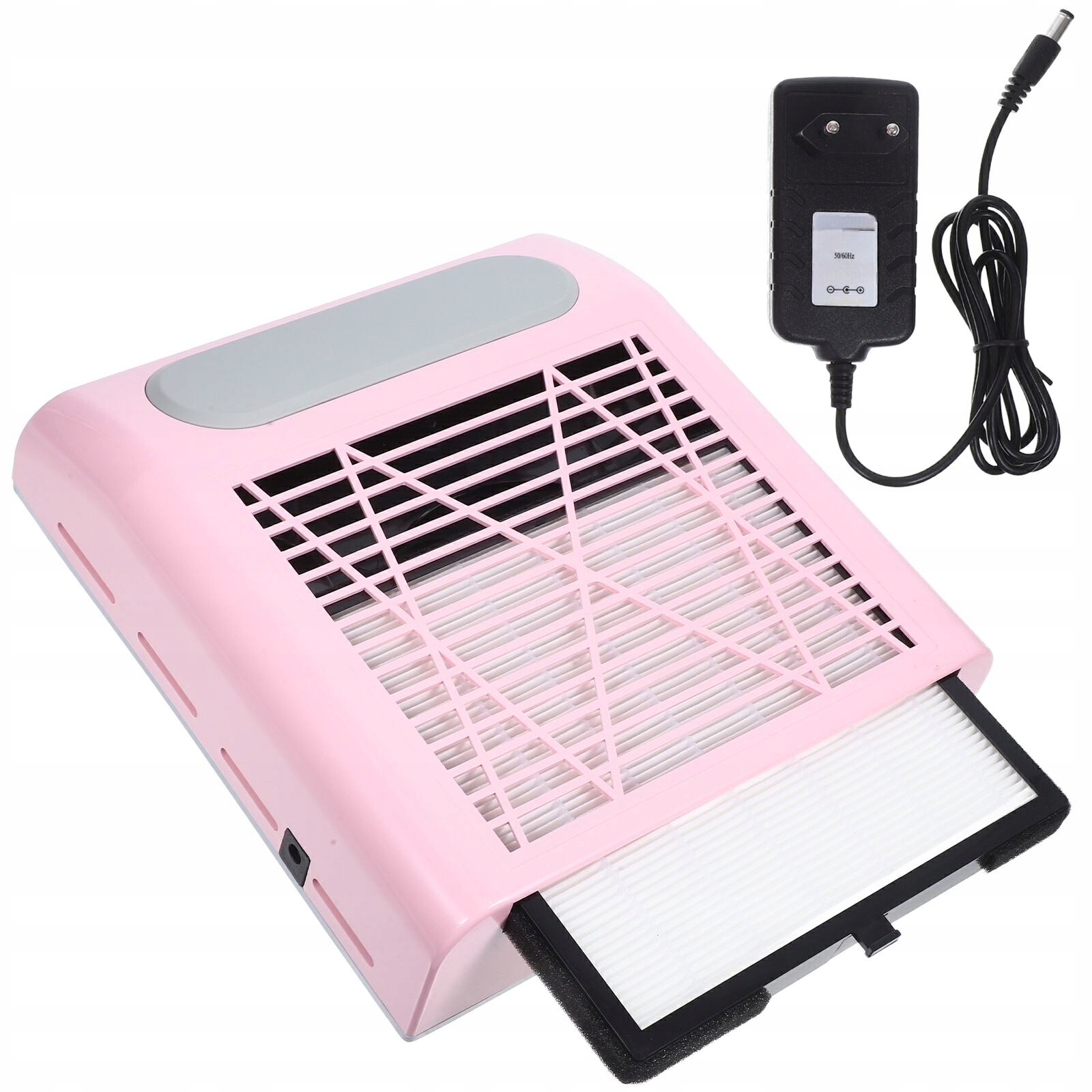 1ks profesionální 18W odsávačka prachu na nehty s Eu zástrčkou (růžová)