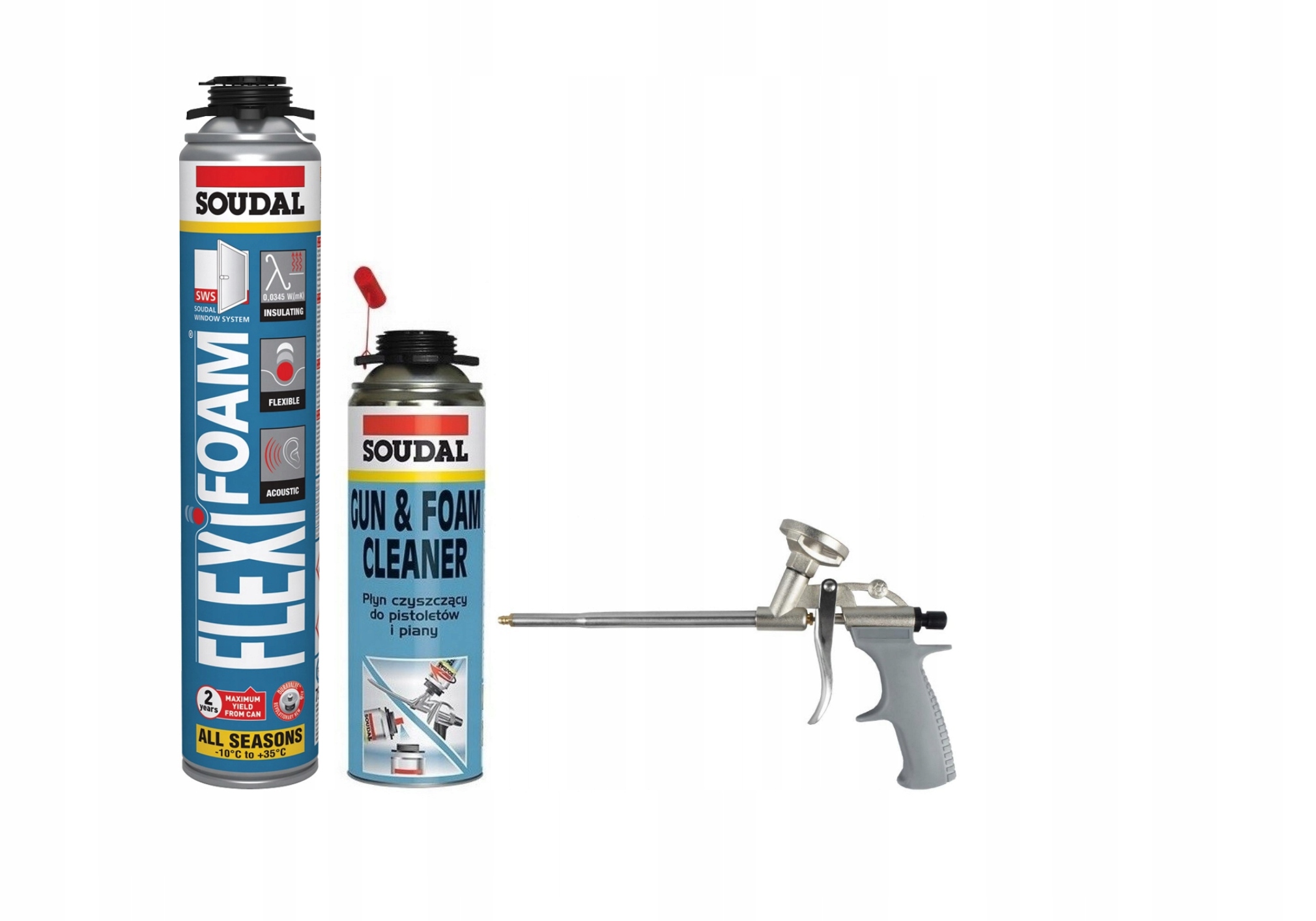 Soudal Pena Flexifoam 750 ml 118685 čistič pištoľ FG-STD15