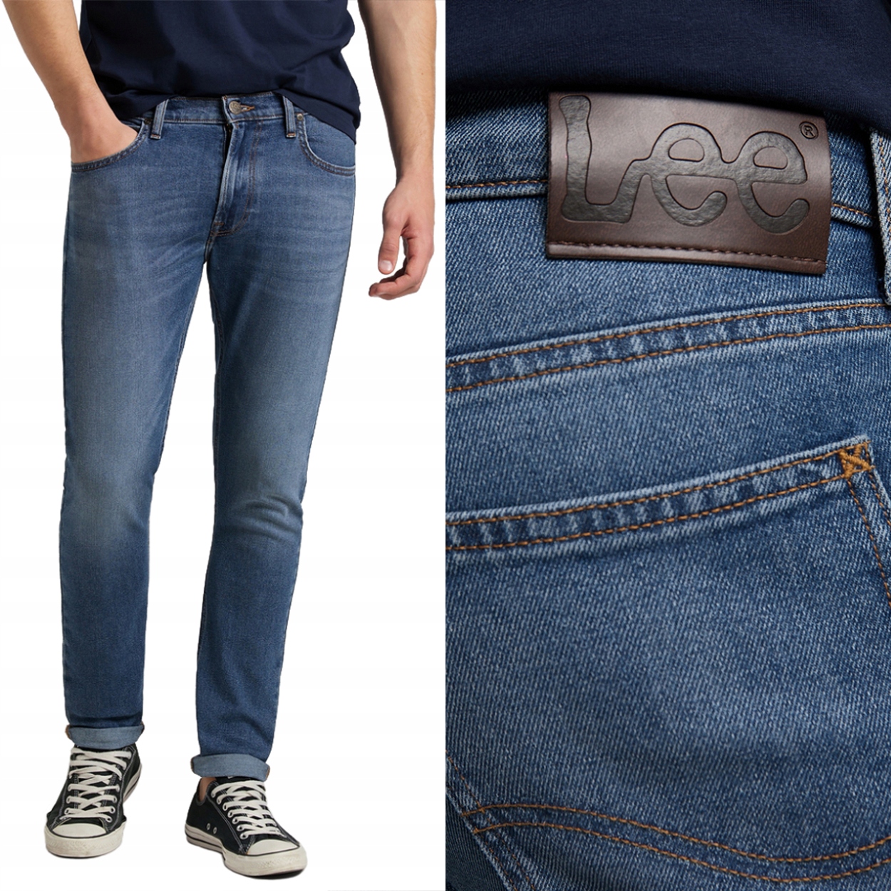 Lee Luke slim Dark Worn silně zúžené džínové kalhoty W28 L32