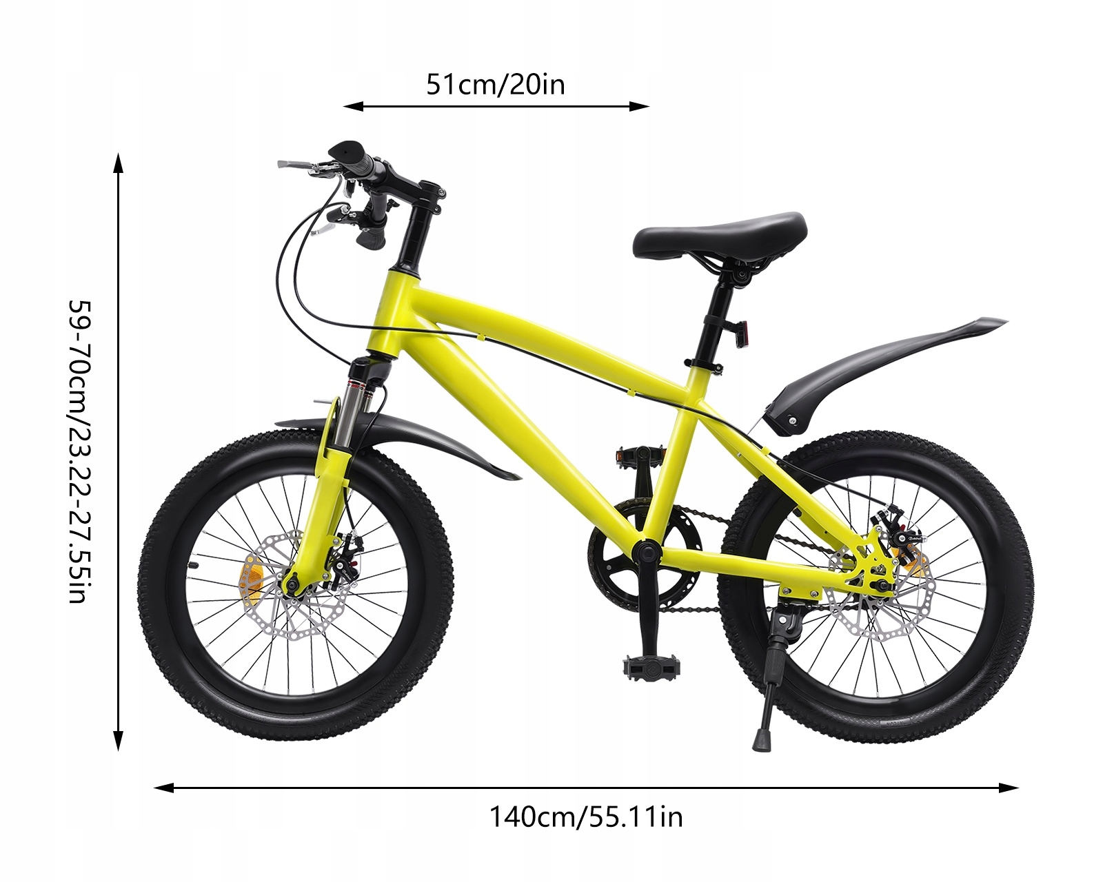 Żółty dziecięcy rower górski 18" z pompką Chłopcy w wieku 6-12 lat Płeć chłopiec