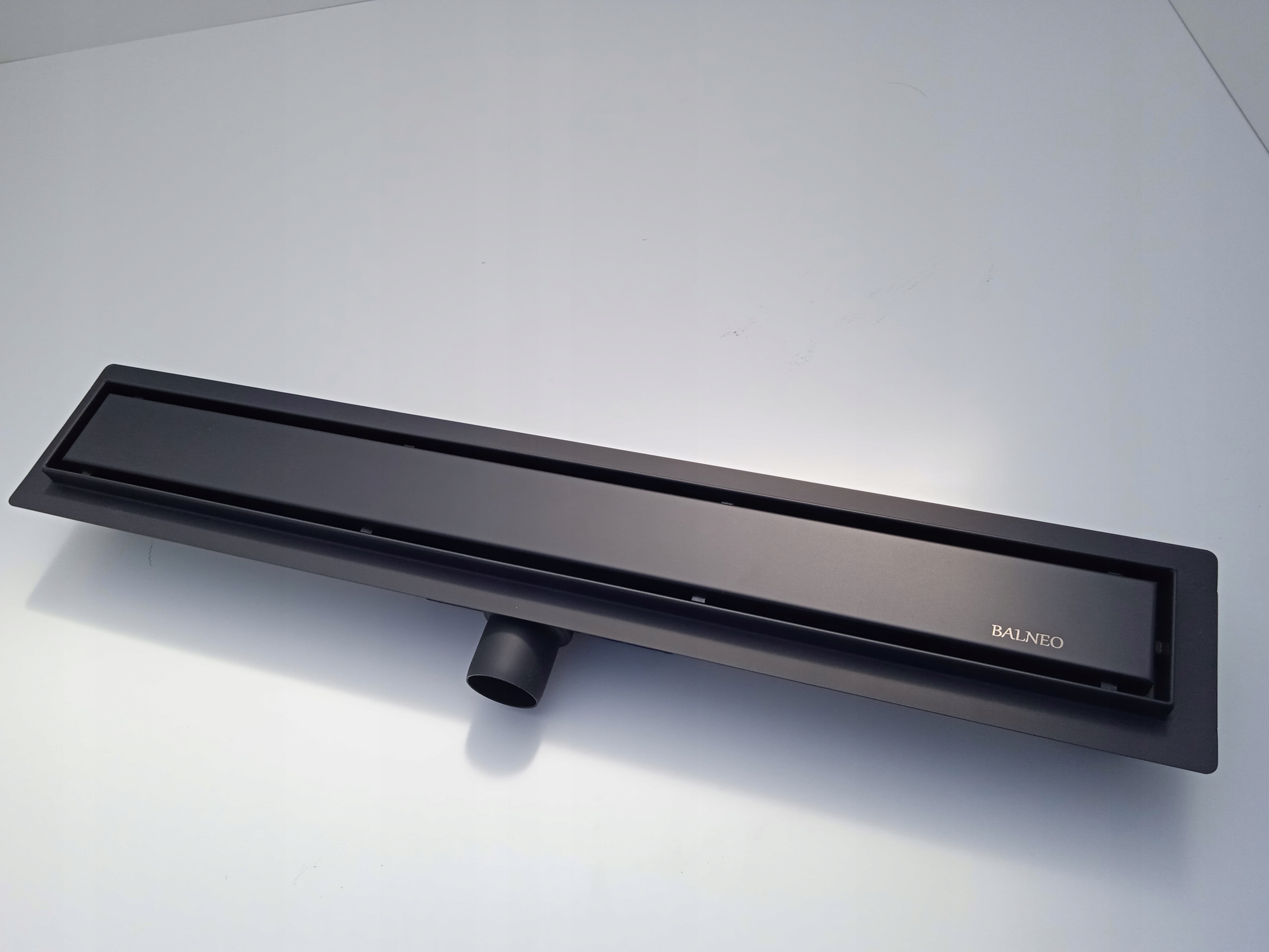 Lineárny Odtok Čierny 50 CM Hlboký Osadník Nerezová Oceľ Nízka Montáž