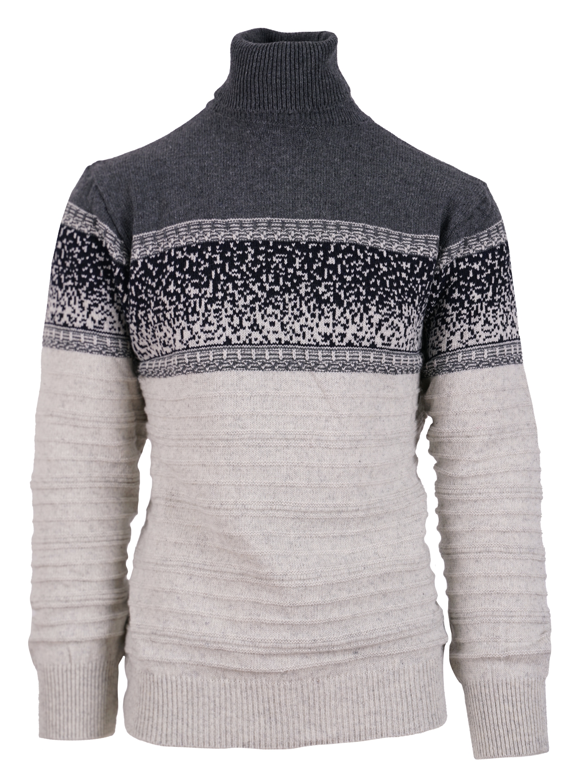 

Sweter Męski Wełniany Golf Ecru Turecki Duże M