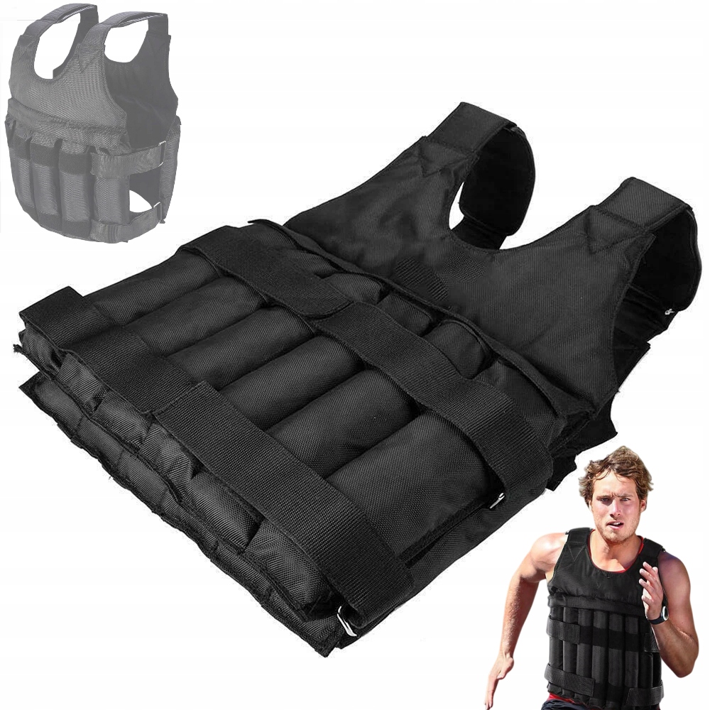 Tréninková Zátěžová Vesta Pro Cvičení Se Zátěží 50 kg, Velká