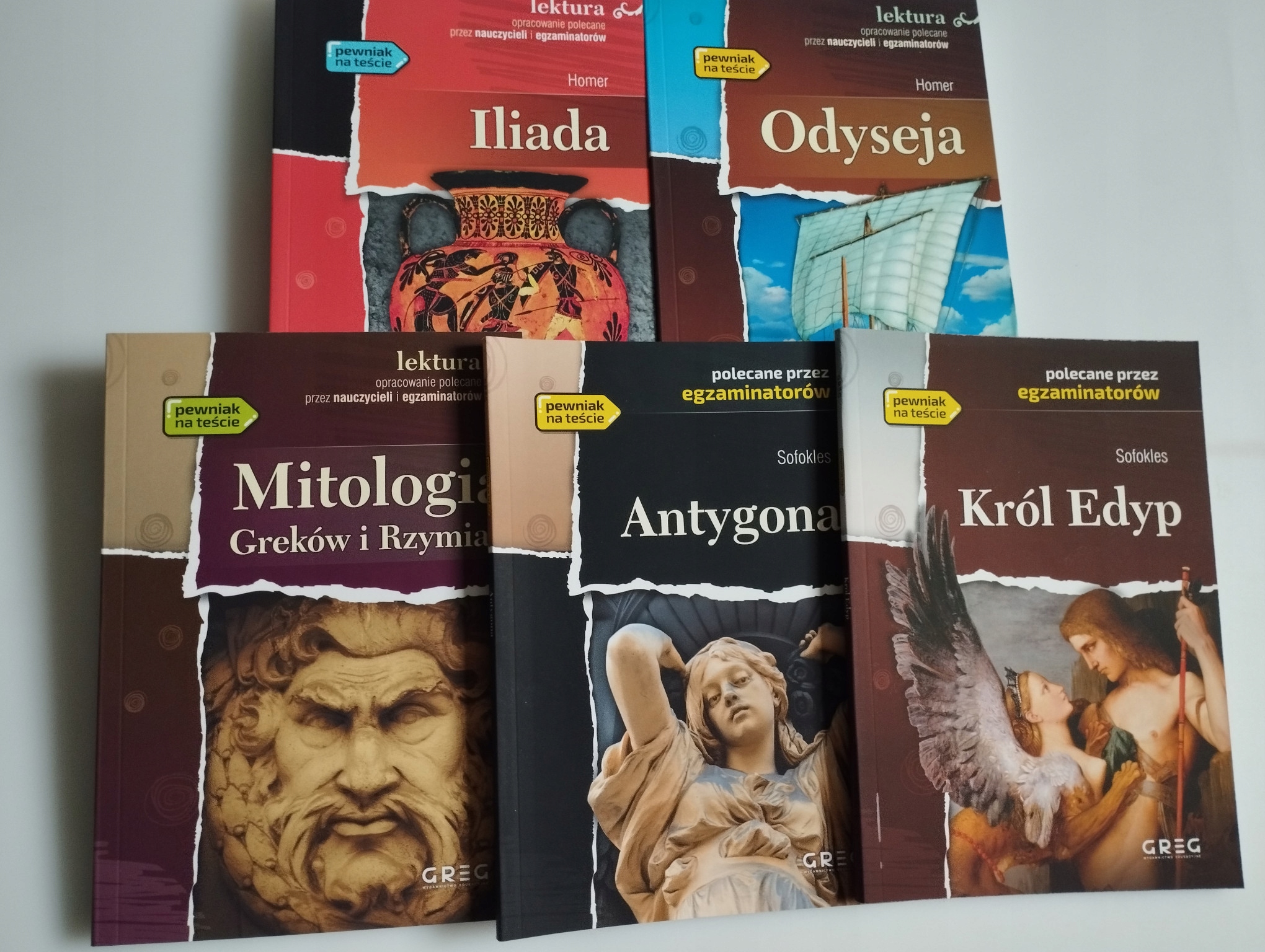 Zestaw Iliada Odyseja Antygona Król Edyp Mitologia Greków i Rzymian Greg