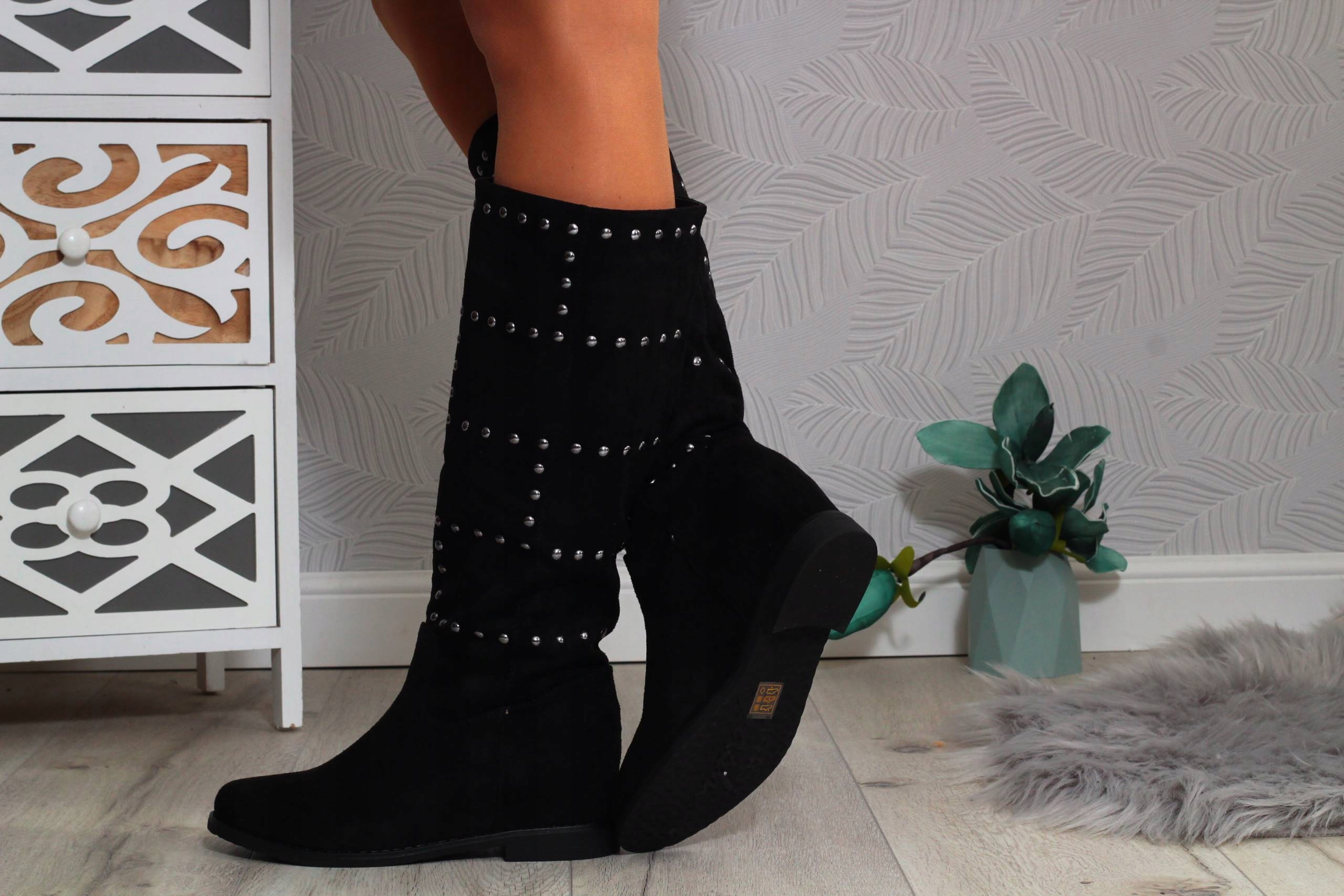 KOZAKI DAMSKIE BOTKI OCIEPLANE WYSOKIE WYGODNE Długość wkładki 25 cm