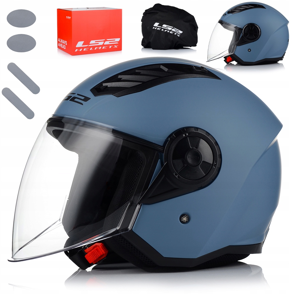 Otvorená Motocyklová Prilba LS2 OF616 II Misty Blue Na Skúter Chopper