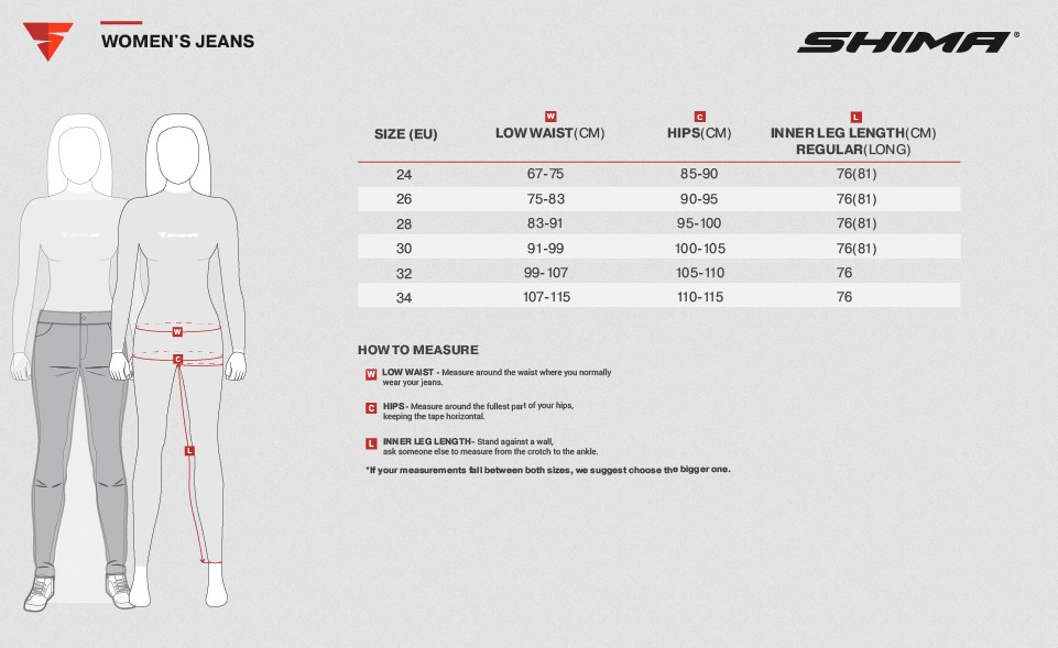 DAMSKIE SPODNIE JEANS SHIMA DEVON BLACK LADY r 28L Cechy dodatkowe ochraniacze