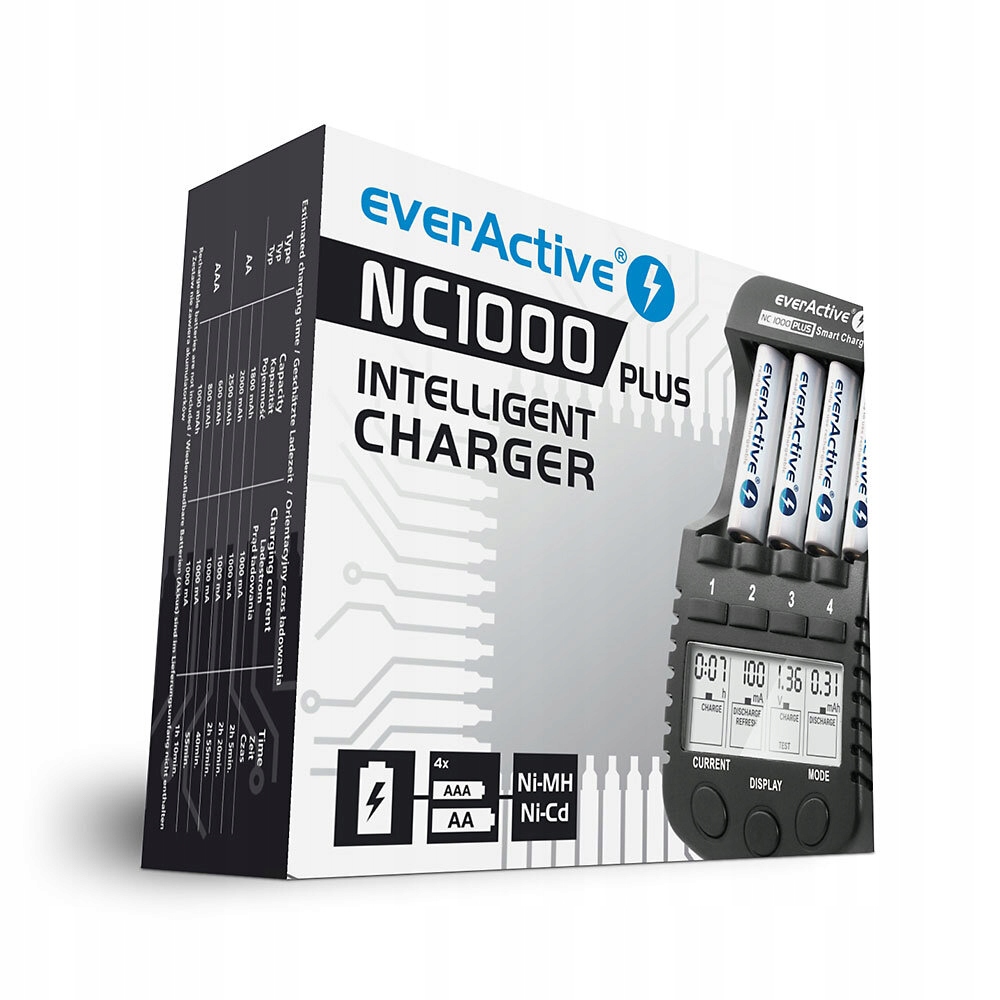 Ładowarka EverActive AA AAA NC1000 PLUS