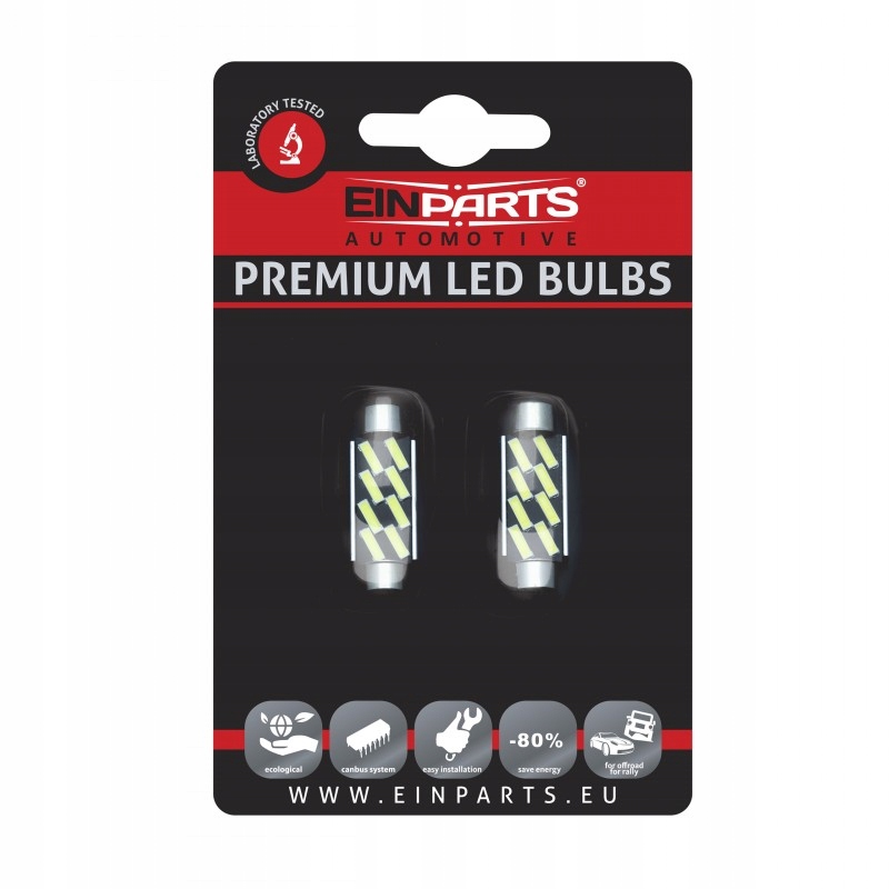 

Einparts Żarówki EPL217 C10W 8SMD 6000K 2sztuki
