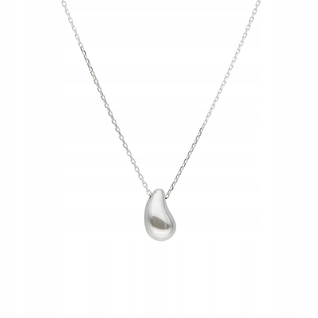 Náhrdelník slza kapka stříbro rhodiované