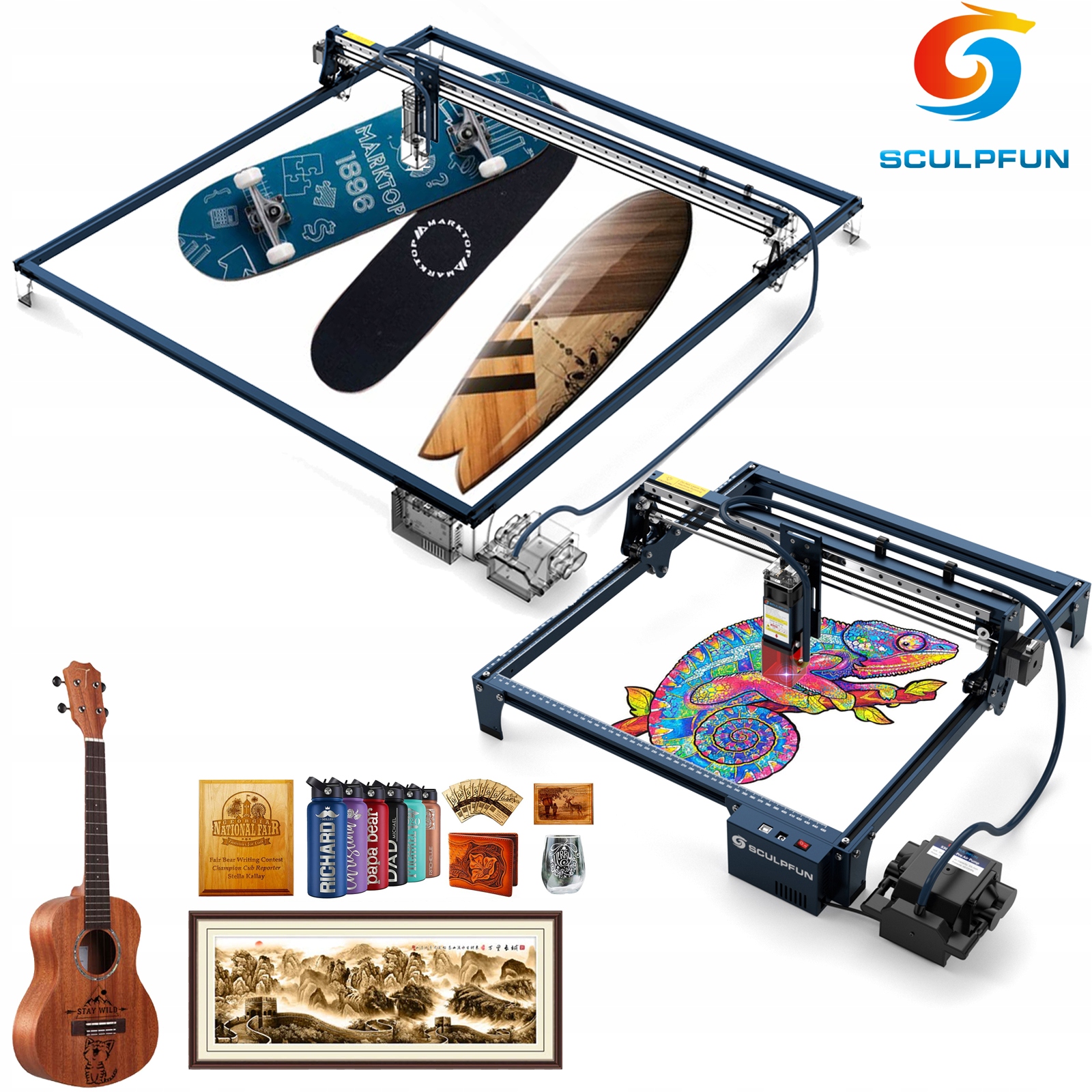 Laserový gravírovací stroj Sculpfun S30 Pro Max 20W sada pro rozšíření pracovní plochy 935x905mm