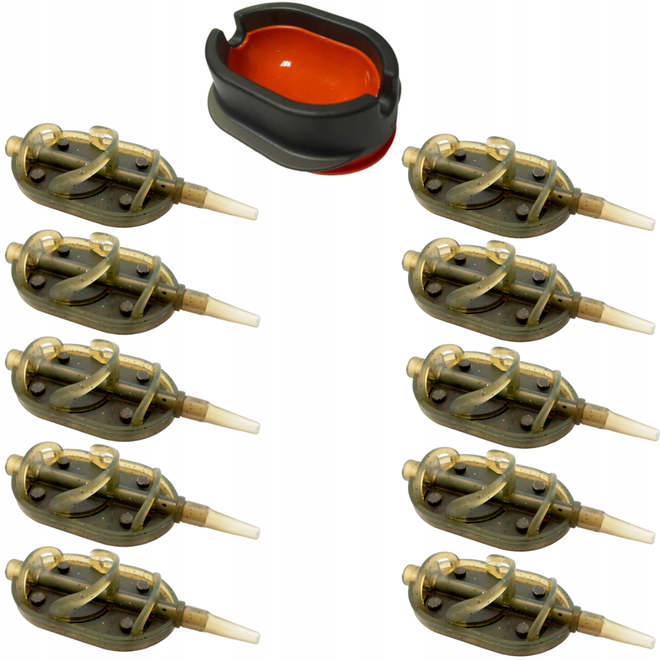 Zestaw 10 Podajników Do Method Feeder Arc 50g + Foremka
