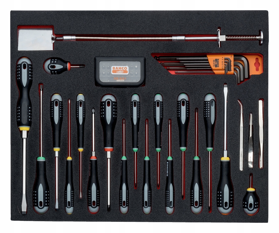 vložka do vozíka, 62ks náradia, Bahco [FF1A1007]