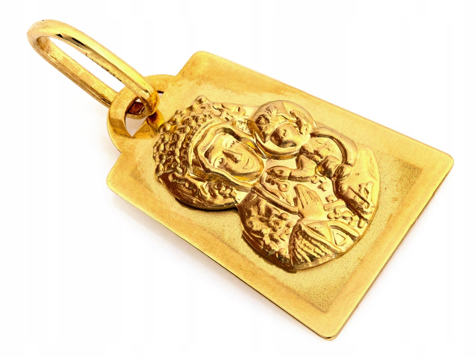 Zlatý medailonek 585 Panna Maria Čenstochovská pro svaté přijímání, svatý křest 0.73 g