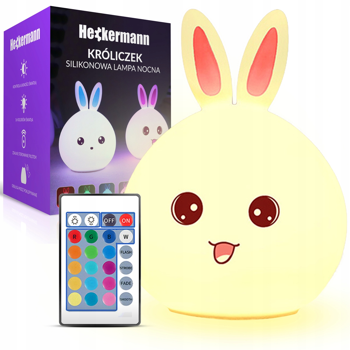 

Lampka Nocna Silikon Led Rgb Usb Pilot