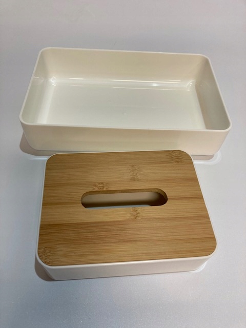 BAMBUSOWE PUDEŁKO NA CHUSTECZKI SERWETKI 2 sztuki