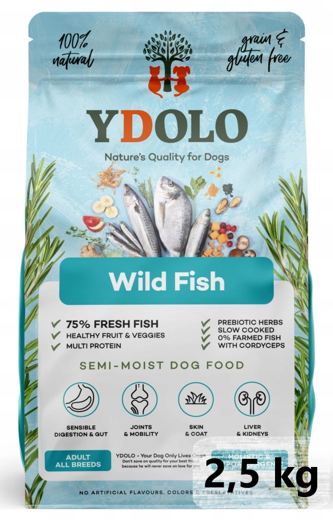 Ydolo karma dla psa Ryby Morskie karma półwilgotna 2,5 kg