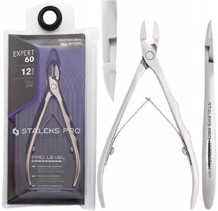 Profesjonalne Cążki Do Paznokci Expert 60 12mm Staleks Wytrzymałość stali